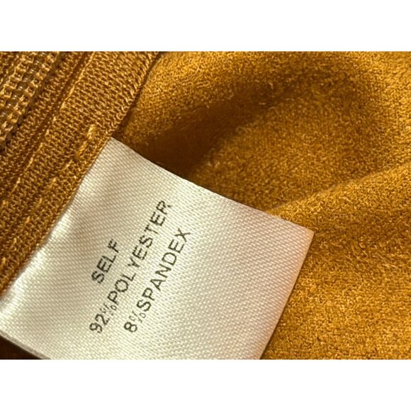 Bleu Womens Mustard Yellow Faux Suede High-Waisted Pants Size S. NWT - Picture 5 of 12